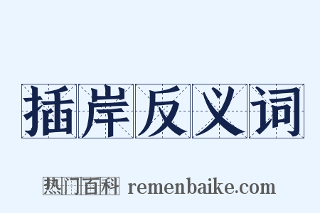 插岸反义词是什么意思的图片